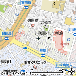 神奈川県川崎市川崎区新川通7周辺の地図