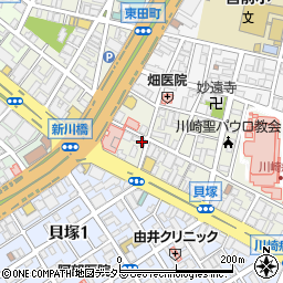 タイムズ川崎新川通第３駐車場周辺の地図