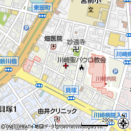 神奈川県川崎市川崎区新川通7-4周辺の地図