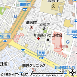 神奈川県川崎市川崎区新川通7-4周辺の地図