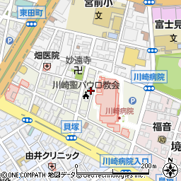 神奈川県川崎市川崎区新川通9-15周辺の地図