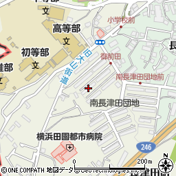南長津田団地１６号棟周辺の地図