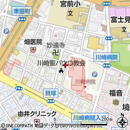 神奈川県川崎市川崎区新川通9-14周辺の地図
