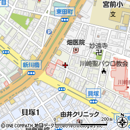 神奈川県川崎市川崎区新川通2-10周辺の地図