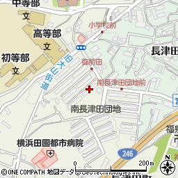 南長津田団地１４号棟周辺の地図