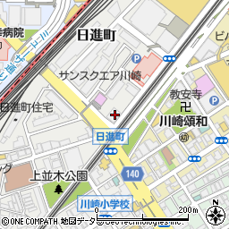 神奈川県川崎市川崎区日進町1-68周辺の地図