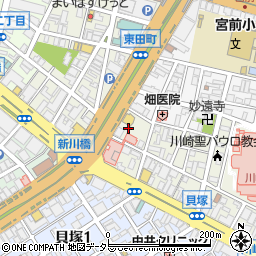 神奈川県川崎市川崎区新川通2周辺の地図