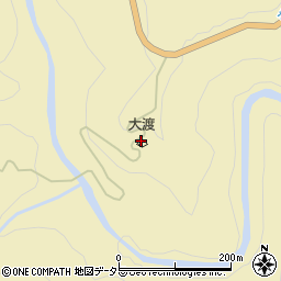 大渡キャンプ場周辺の地図