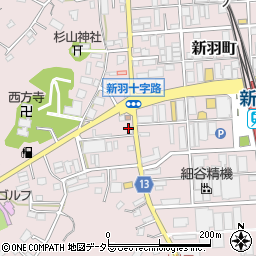新羽町中央町内会館周辺の地図