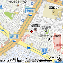 神奈川県川崎市川崎区新川通2-7周辺の地図
