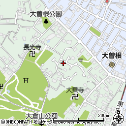 神奈川県横浜市港北区大曽根台周辺の地図