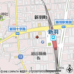 横濱家新羽店周辺の地図