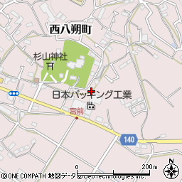 神奈川県横浜市緑区西八朔町171周辺の地図