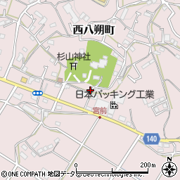 神奈川県横浜市緑区西八朔町176周辺の地図