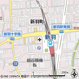 横浜銀行新羽支店周辺の地図