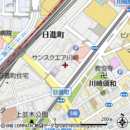 神奈川県川崎市川崎区日進町1-63周辺の地図