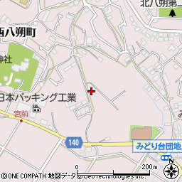 神奈川県横浜市緑区西八朔町125周辺の地図