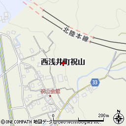 滋賀県長浜市西浅井町祝山周辺の地図