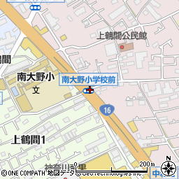 上鶴間公民館入口周辺の地図