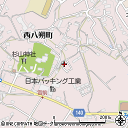 神奈川県横浜市緑区西八朔町149-18周辺の地図