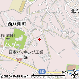 神奈川県横浜市緑区西八朔町148周辺の地図