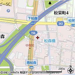 岐阜県美濃市松森555-1周辺の地図