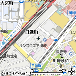 神奈川県川崎市川崎区日進町周辺の地図