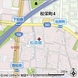 岐阜県美濃市松森2123周辺の地図