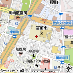 神奈川県川崎市川崎区宮前町周辺の地図
