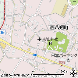 神奈川県横浜市緑区西八朔町216-13周辺の地図