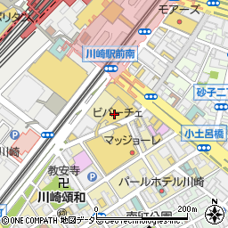 ビリヤード＆ダーツＢＡＧＵＳ川崎店周辺の地図