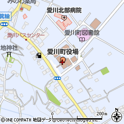 愛川町役場　危機管理室周辺の地図