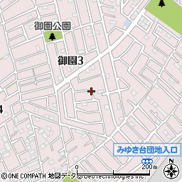 神奈川県相模原市南区御園周辺の地図