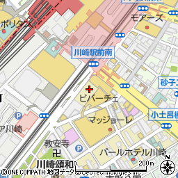 タイムズ川崎駅東口駐車場周辺の地図