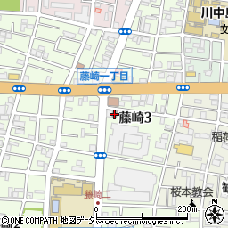 藤崎町内会館周辺の地図