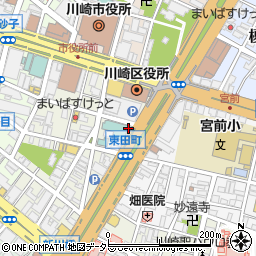 セブンイレブン川崎東田町店周辺の地図