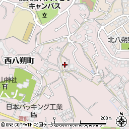 神奈川県横浜市緑区西八朔町79周辺の地図
