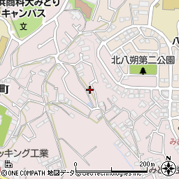 神奈川県横浜市緑区西八朔町59周辺の地図