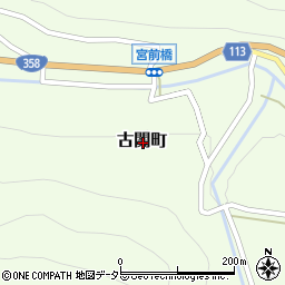 山梨県甲府市古関町周辺の地図