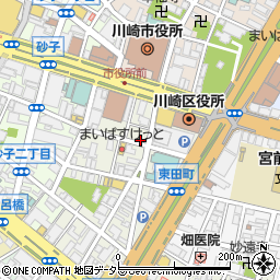 神奈川県川崎市川崎区東田町7-2周辺の地図