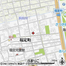 鳥取県境港市福定町周辺の地図