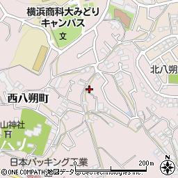 神奈川県横浜市緑区西八朔町76周辺の地図