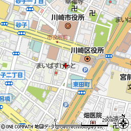 神奈川県川崎市川崎区東田町7周辺の地図