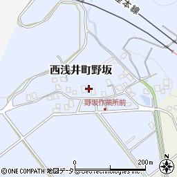 滋賀県長浜市西浅井町野坂169-3周辺の地図