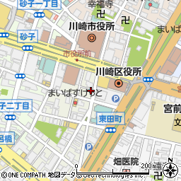 神奈川県川崎市川崎区東田町7-8周辺の地図