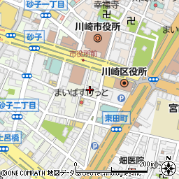神奈川県川崎市川崎区東田町7-5周辺の地図