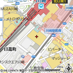 カワスイ川崎水族館周辺の地図