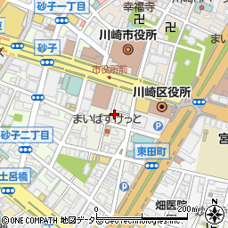 神奈川県川崎市川崎区東田町7-1周辺の地図