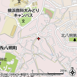 神奈川県横浜市緑区西八朔町74周辺の地図