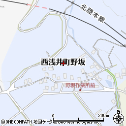 滋賀県長浜市西浅井町野坂周辺の地図